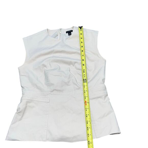 ANN TAYLOR Cream Sleeveless Blouse Size 2 - Picture 8 of 8